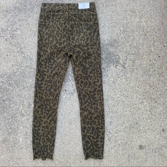 Zara premium denim the high waist skinny leopard - Picture 5 of 7